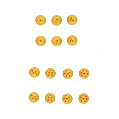 Dragon Ball Z Stud Earrings 7 Pairs Ball with Stars Design Anime Jewelry Stud Set Multicolored