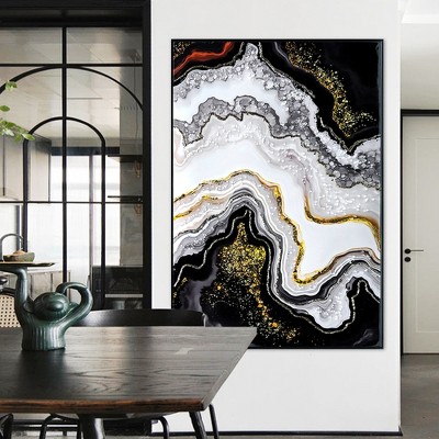 Luxury Crystal Pearl Oil Painting Wall Art Contemporary Hallway Decor Premium Canvas Mural for Home Entrance and Corridor decorative picture painting