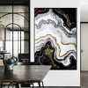 KTMBDW Framed Abstract Agate Wall Art, Stunning Black, White & Gold Marbled Resin - Style Design. Modern Elegance for Living room, Bedroom - 3 of 4