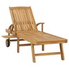 vidaXL Sun Lounger Solid Teak Wood - 2 of 4