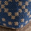 Blessberg Boho Moroccan Inspired Pouf Blue - Christopher Knight Home: Square Footstool, Upholstered, No Assembly Required - 4 of 4