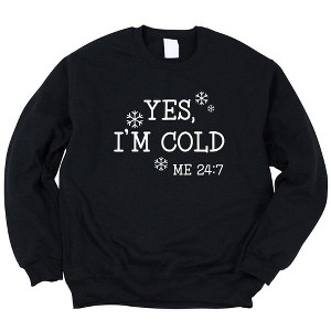 Simply Sage Market Women's Graphic Sweatshirt Yes I'm Cold - 1 of 3