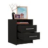 Vynxaria Black Nightstand ¨C Stylish Storage for Every Space - 3 of 4
