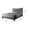 Royal Hampton Contemporary Style Upholstered Queen Bed, Grey - 4 of 4