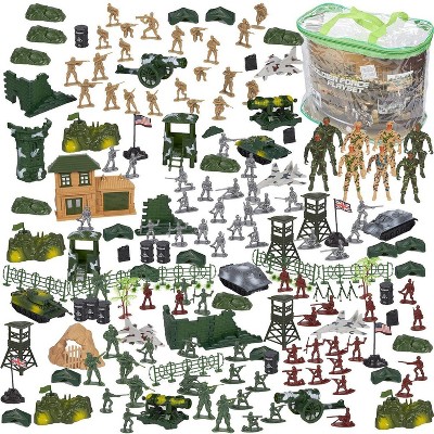 300-Pieces Army Men Toys For Boys - Military Toy Soldiers Play Set Including 8pc 3.5" SWAT Team Action Figures