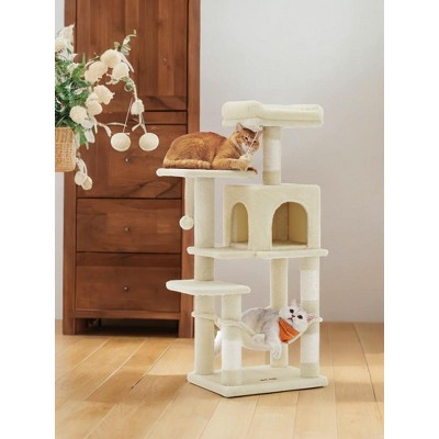 44.1' Cat Tree Tower for Indoor Cats ,Multi-Level Cat Condo Cat Furniture with Scratching Posts, Perches, Hammock, Cave