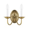 Livex Lighting Home Basics 2 - Light Wall Light in  Antique Brass - 3 of 4