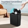 5 Gallon Motion Senor Bathroom Trash Can with Lid, Automatic Garbage Can Touchless, Smart Plastic Waste Basket - 4 of 4