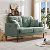 GDFStudio Camain 56.7" Waterproof Button Tufted 2 Seater Sofa with Wood Legs - 2 of 4