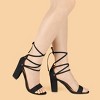 Allegra K Women's Tie-Up Strappy Chunky High Heels Sandal - 2 of 4