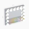 VANITII 13-Drawer Makeup Vanity Table With RGB Strip Light, Bluetooth 14 LED Bulbs Mirror, Pink - 3 of 4
