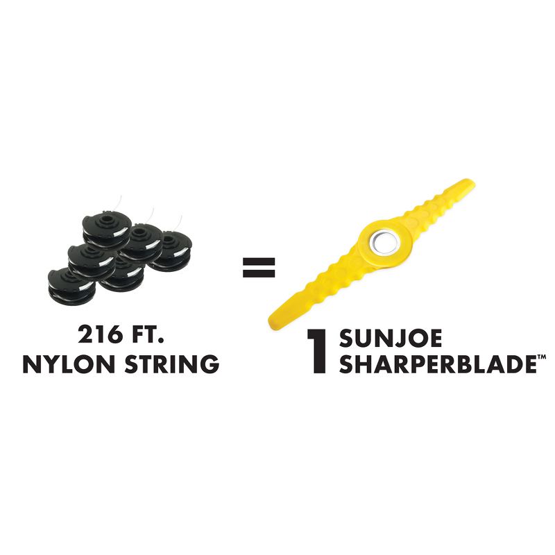 Sun Joe SB601RB-3PK Replacement Trimmer Blade 3-Pack | Compatible with SB600E & SB601E & SB602E, 4 of 6