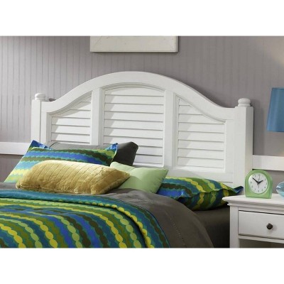 Bermuda Off-White Mahogany King Headboard with Curved Top