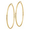 Black Bow Jewelry 2mm, 14k Yellow Gold Classic Round Hoop Earrings, 65mm (2 1/2 Inch) - 2 of 4
