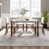 VYNXARIA 5-Piece Modern Dining Furniture Set, 4-Person Space-Saving Dinette for Kitchen, 46" Faux Marble Style Table and 4 Upholstered - 3 of 4