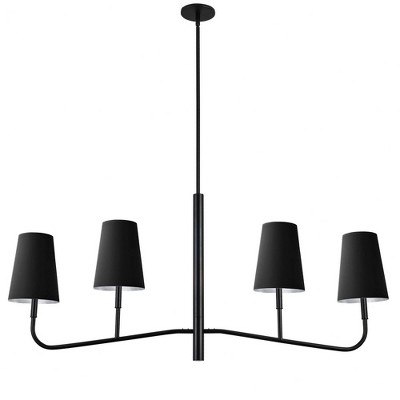 Dainolite Eleanor 4 - Light Chandelier in  Matte Black