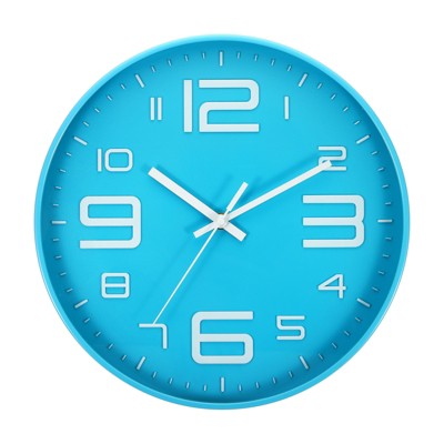 Unique Bargains Decorative Silent Non-Ticking Sweep Movement 3D Numbers Wall Clock 12 Inch