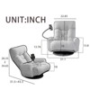 TiramisuBest Adjustable 360 Swivel Leisure Chair, Gray Recliner Sofa Chair for Gaming, Living Room & Lounge - 4 of 4