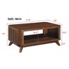 Damerin Wooden Rectangular Coffee Table And End Table Set 3 Pieces-Espresso - 2 of 4