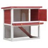 vidaXL Rabbit Hutch Red Pine wood Large Durable Rabbit Hutch - 2 of 4
