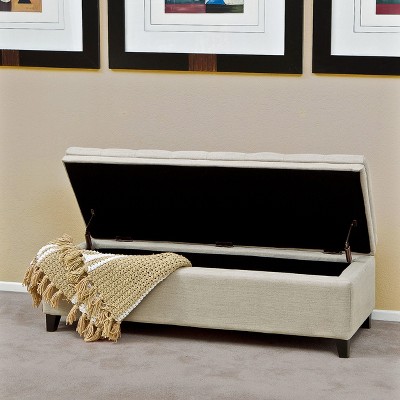 Modern Storage Ottoman and Benches with Fabric for bedroom living room-Christopher Knight Home