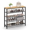 VASAGLE Shoe Rack 5-Tier Shoe Storage Organizer with 4 Mesh Shelves for 16-20 Pairs and Large Surface for Bags - image 2 of 4