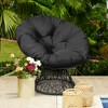 Costway Rattan Papasan Chair Ergonomic Chair 360-degree Swivel Soft Cushion Garden Red\ Black\Green - image 2 of 4