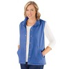 Collections Etc Snap Front and Cinch Back Sleeveless Vest with Front Slant Pockets - Flattering Layering Piece for Outfit - 2 of 4