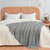 Inhand Knitted Gift Throw Blanket for Couch and Bed, 50"x60" Romatic Lightweight Decorative with Tassel, Farmhouse Warm Woven for Women - 3 of 4