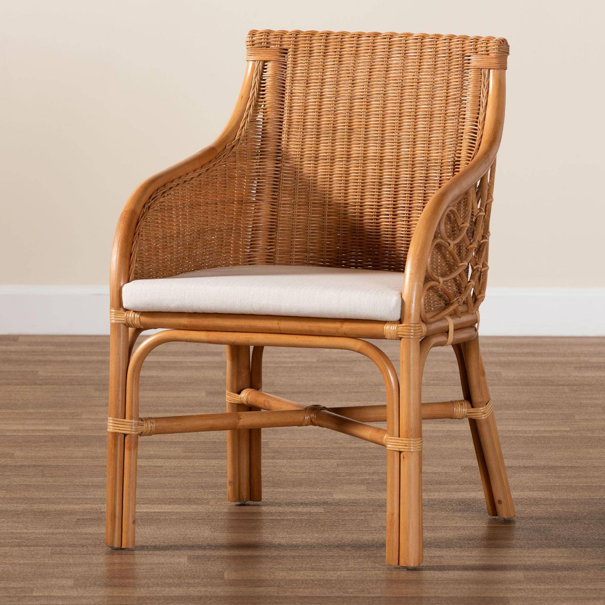 bali & pari Carolyn Rattan Dining Chair Light Honey - thumbnail 10