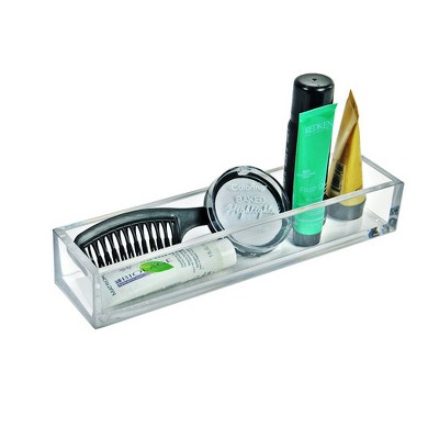 Azar Displays Deluxe Clear Acrylic Narrow Slim Tray Organizer, 2-Pack