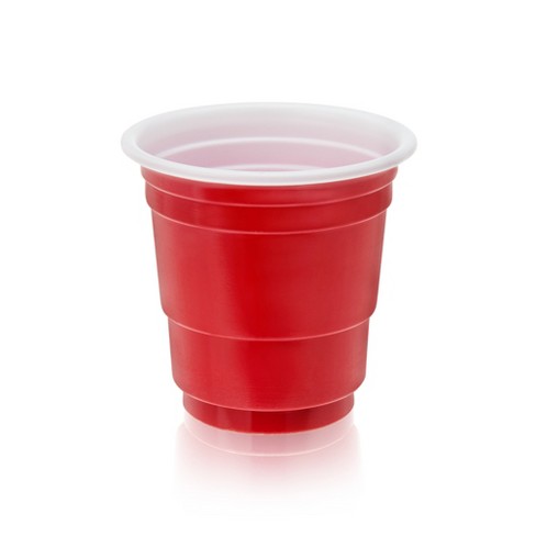 Disposable Shot Glasses - No Brittle Cracking Hard Plastic - 2oz Small Cute  Mini Red Paper Solo Cup For Jello Shots, Party Games, Wine Tasting