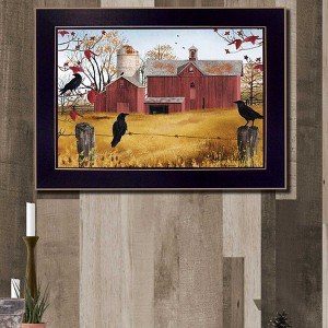 AZL1 Life Concept Wall Art Autumn Gold Printed Framed Poster Ready To Hang Canvas Display for Modern Energetic Home Decor, Black, 24"*1.5"*30" - 1 of 4