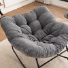 Kumasinova Ultra Plush Chenille Upholstered Rocking Chair,Versatile Accent Glider&Patio Egg Chair for Living Room,Porch,350lbs Max - 2 of 4