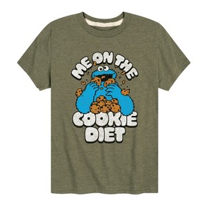 Boys' - Sesame Street - Cookie Diet Short Sleeve Graphic T-Shirt - 1 of 4