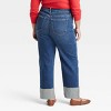 Women's High-Rise Cuffed Straight Jeans - Ava & Viv™ - 2 of 3