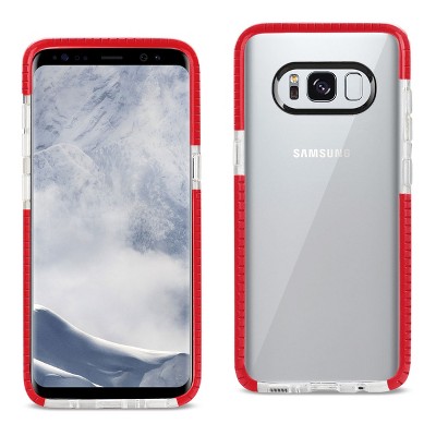 Reiko Samsung Galaxy S8 Edge /S8+/ S8 Plus Soft Transparent TPU Case in Clear Red