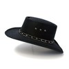 Western Express Black Felt Finish Western Gambler Hat - 3 of 4