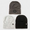 Canada Weather Gear Men's 3-Pack Knit Beanie Hats – Warm Winter Skull Cap Beanies - 2 of 3