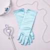 Blue Panda 4 Pairs of Satin Princess Gloves For Little Girls Dress Up Costumes, Tea Party, Birthday, Wedding, Pageant (4 Colors) - 4 of 4