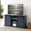 58" TV Stand for TVs up to 65" Navy - Home Essentials: Modern Style, Open Shelves, MDF Surface - 3 of 4