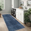 Modern Striped Area Rug Machine Washable Area Rug Stain Resistant Easy Cleaning Indoor Carpet With Non-Slip Backing Low Pile Rug - 2 of 4