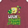 Women's - SpongeBob Squarepants - Luck Of The Square Pants Graphic Racerback Tank - 2 of 4