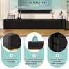 HDZNVF Luxury Fluted TV Stand for TVs Up to 85 inch, Faux Marble Tabletop Media Console with 4 Drawers, Black - 4 of 4