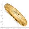 Black Bow Jewelry 11mm 14k Yellow Gold Florentine Engraved Hinged Bangle Bracelet, 7in - 4 of 4