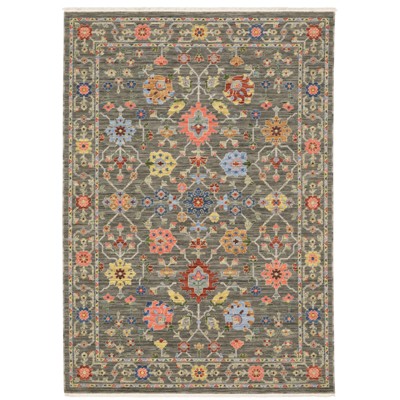 Oriental Weavers Lucca 093K1 Grey/ Multi Indoor Area Rug - 2' x 3'