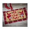 tagltd 1'6"x3'3" Oh What Fun Sentmeint Dancing Santa Coir Mat Rectangle Indoor Outdoor Coir Door Mat Red on Brown Background - 3 of 3