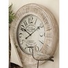 Vintage Wood Wall Clock With Typography Brown - Olivia & May : Target