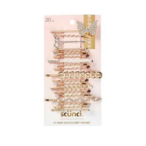 Scunci Collection Rhinestones Bobby Pins - 5pk : Target