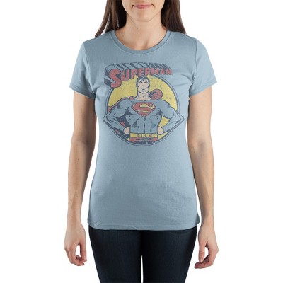Superman Power Pose Women Ladies T-shirt Tee Shirt